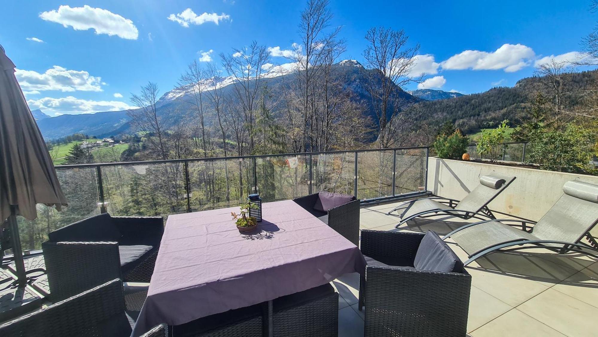 Le Berceau Des Aiguilles - Vue Montagne, Terrasse - Aravistour Apartment Сен-Жан-де-Сикст Екстериор снимка